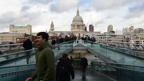 Millennium Bridge Stock Footage 266434434