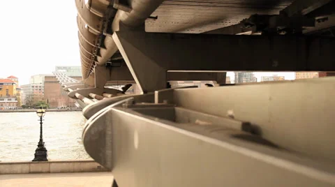 Millennium Bridge - Underside Stock Footage 37721786