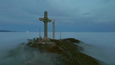 The Millennium Cross Stock Footage 145390353