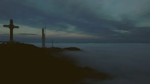 The Millennium Cross Stock Footage 145398791