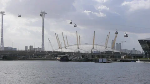 The millennium dome in London Stock Footage 35793917