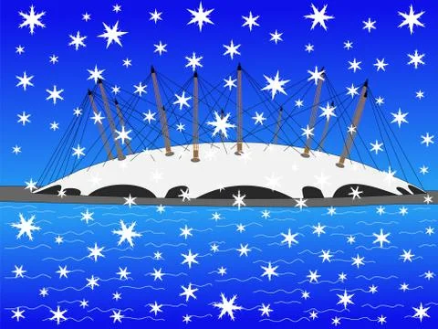 Millennium dome in winter Stock Illustration