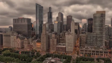 Millennium Park Chicago hyperlapse Stock Footage 252239852