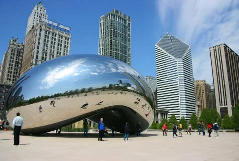 Millennium park cloud gate Foto stock