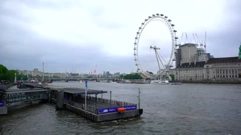 Millennium Wheel London Eye Stock Footage 220051735