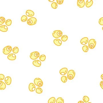 Millet grain food vector seamless pattern Ilustración de archivo