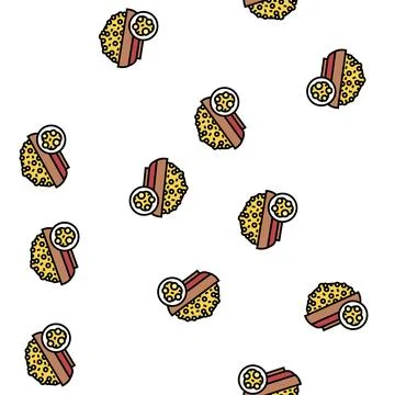 Millet groat vector seamless pattern Illustrazione stock