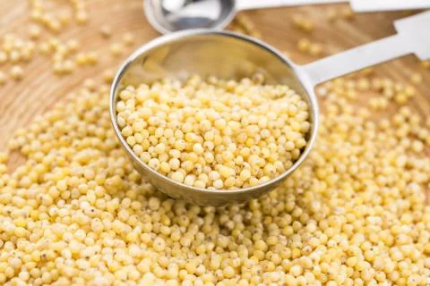 Millet groats Stock Photos