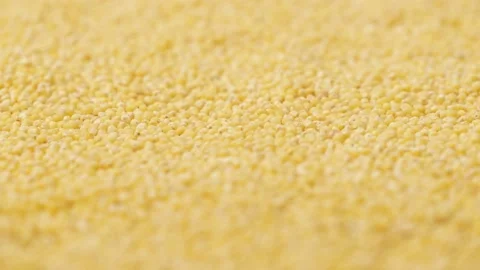 Millet - groats, side view. Stock-Footage 147398161