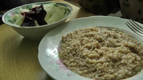 Millet gruel timelapse Stock Footage 47644934