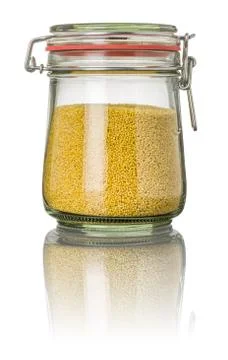 Millet in a jar Stock Photos