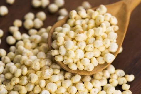 Millet popping Stock Photos