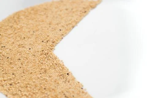 Millet seeds pie chart. Stock Photos