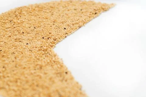 Millet seeds pie chart. Stock Photos