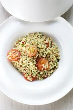 Millet in the white dish Stock Photos