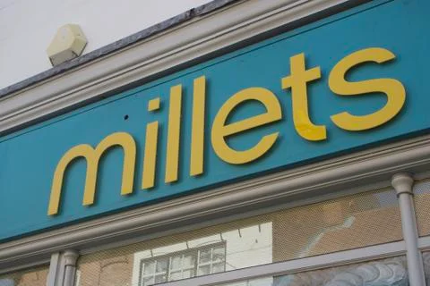 Millets store sign Foto stock