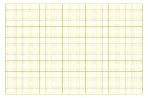 Millimeter graph paper with yellow grid. Blank template for measurement and.. 库存插图