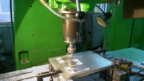Milling and lathe machines in a workshop in a factory. Stock Footage 265097775