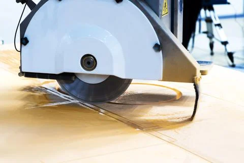 Milling and sawing machine for processing wood Stock Photos