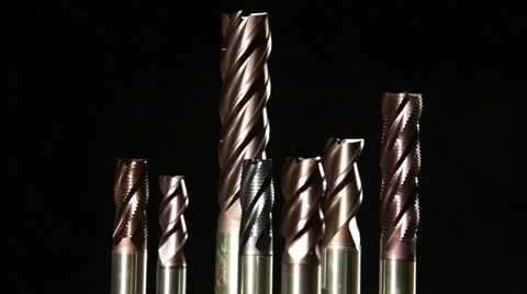 Milling bits detail close up Stock-Footage 44327178