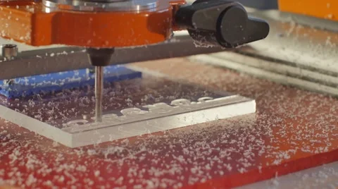 Milling CNC milling plexiglas Stock-Footage 52849409