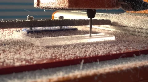 Milling CNC milling plexiglas Stock-Footage 52852539