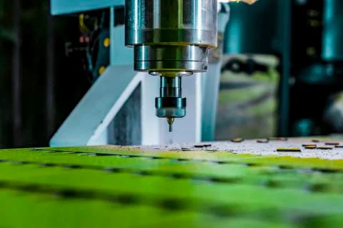 The milling cutter is fixed in the spindle. Stock Photos
