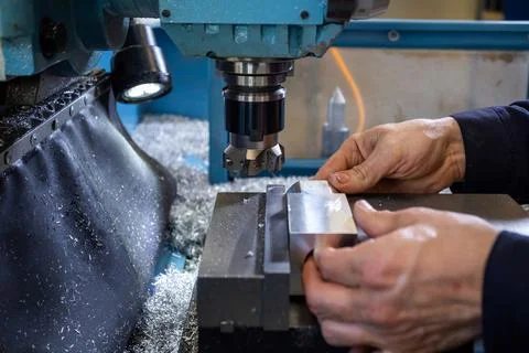 Milling cutter for metal, machine for processing metal products Stock Photos