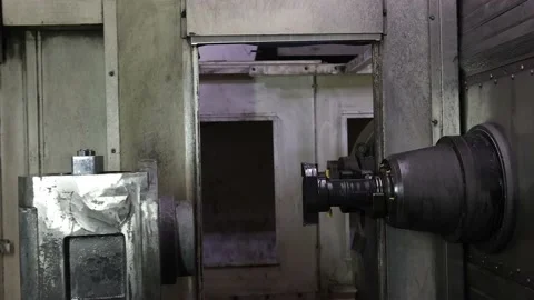 Milling cutter work, monochrome version Stock Footage 220699618