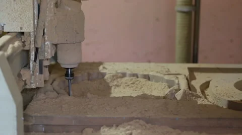 Milling cutting machine makes in wood 스톡 동영상 61394734
