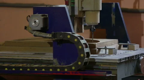 Milling cutting machine makes in wood 库存影片 61395251