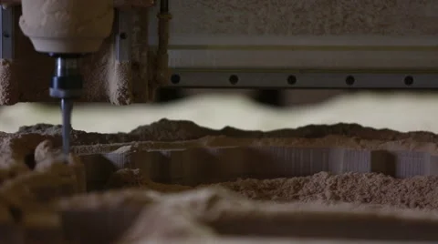 Milling cutting machine makes in wood Stock-Footage 61395521