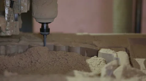Milling cutting machine makes in wood Stock-Footage 61429682