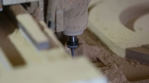 Milling cutting machine makes in wood 스톡 동영상 61429994