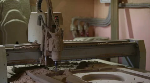 Milling cutting machine makes in wood Stock Footage 61430570
