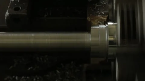Milling Detail On Metal Cutting Machine Video stock 62082353