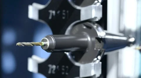 Milling drill switching head Stock Footage 60442446