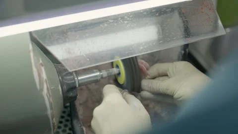 Milling equipment processing the denture... | Stock Video | Pond5