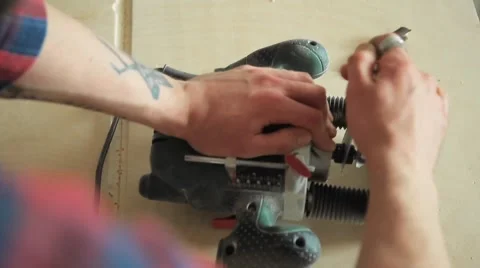 Milling joinery machine Stock Footage 61814209