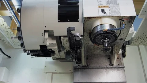 Milling machine in action. Change of cutters. Stock Footage 74832308