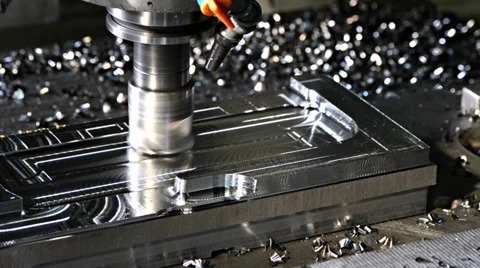 Milling machine in action Stock Footage 33581184