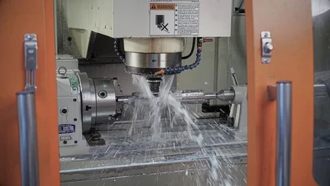 Milling machine in action. Machine Operation. Video stock 74774059