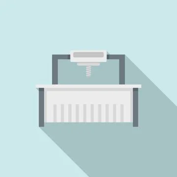 Milling machine beam icon, flat style Illustrazione stock
