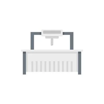 Milling machine beam icon flat isolated Illustrazione stock
