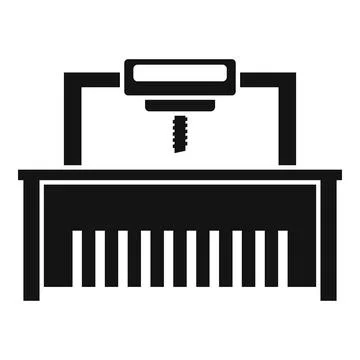 Milling machine beam icon, simple style Illustrazione stock