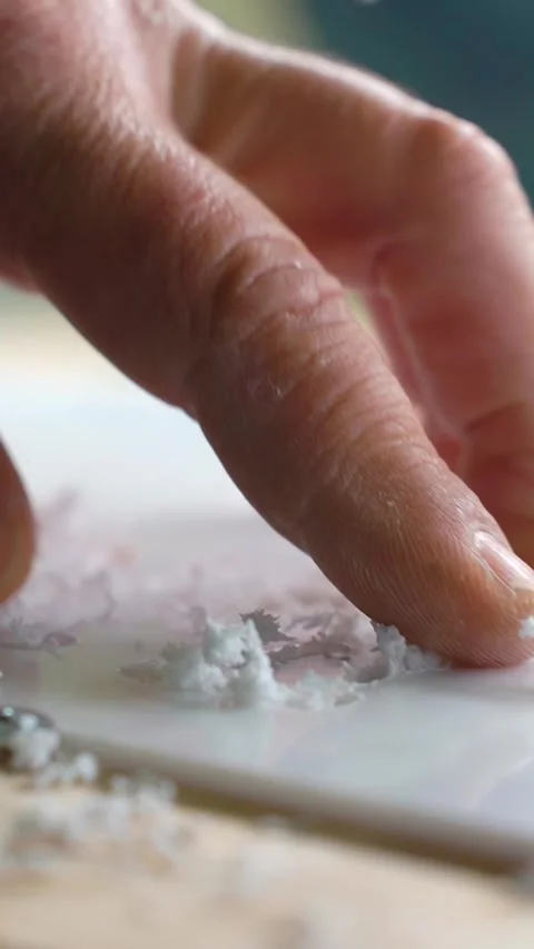 A milling machine cuts letters out of a plastic sheet. Vertical video. Stock Footage 286979840