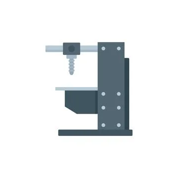 Milling machine equipment icon flat isolated vector Stock Illustration
