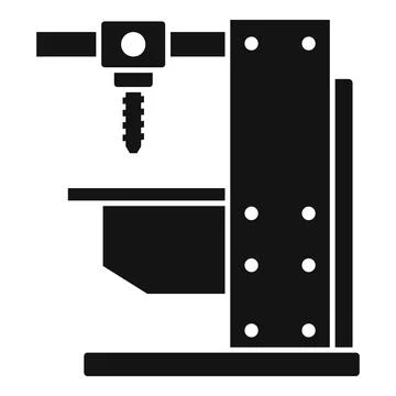 Milling machine equipment icon, simple style Stockillustratie