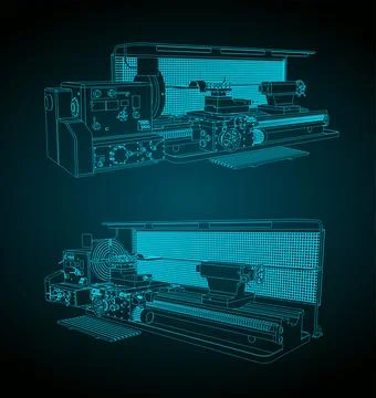 Milling machine Stock Illustration