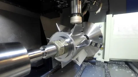 Milling machine from the inside Stock Footage 82875874